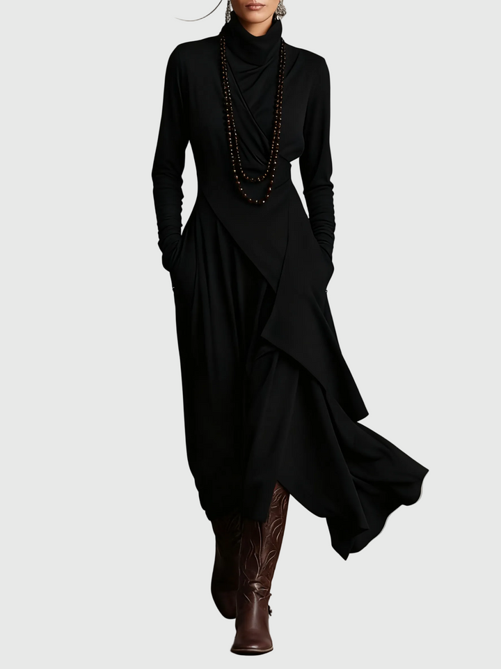 Vestido largo elegante plisado