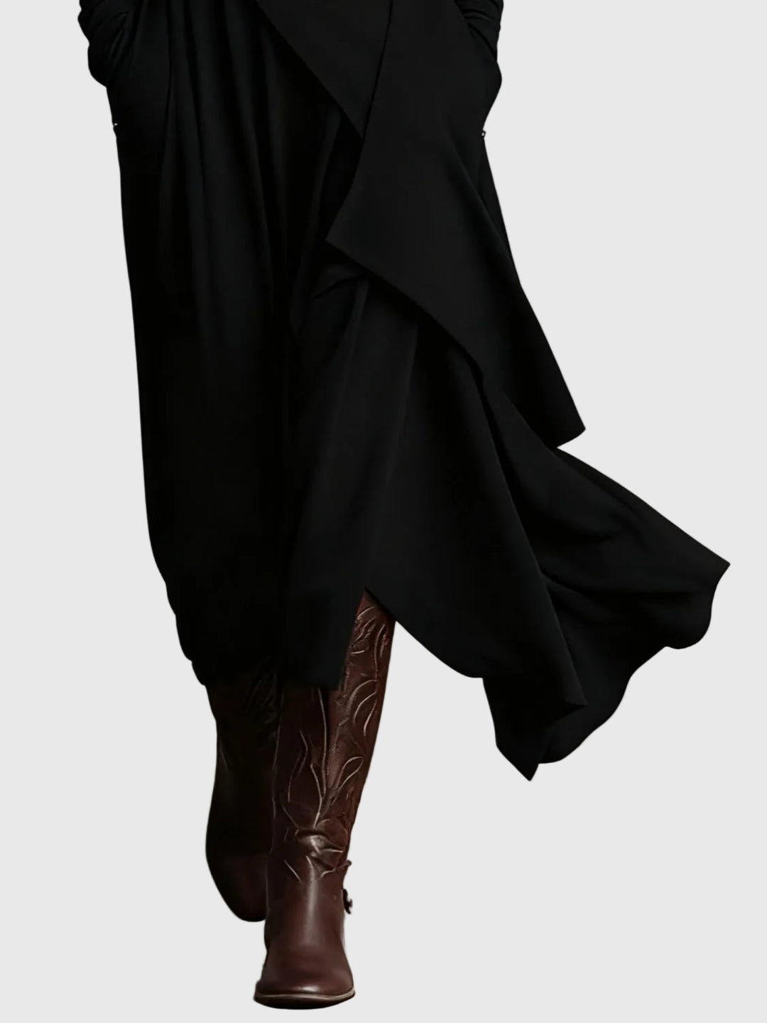 Vestido largo elegante plisado