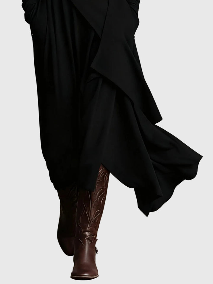 Vestido largo elegante plisado