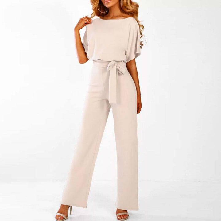 Belted Wide-Leg Elegant Jumpsuit
