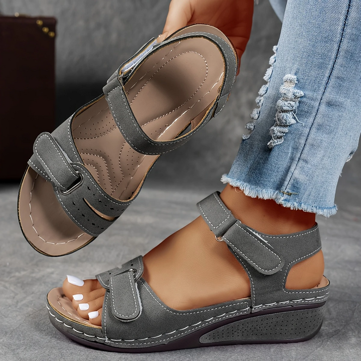 Platform Cushioned Wedge Sandals