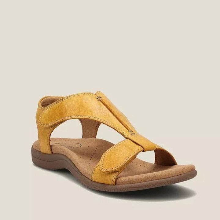 Sandalias ortopédicas de cuero vegano con amortiguación