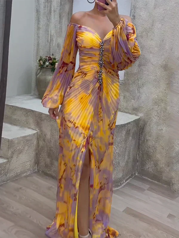 Lace V-Neck Maxi Dress for Wedding Occasions