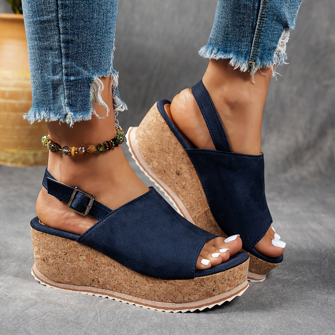 Platform Buckle Comfort Sandals