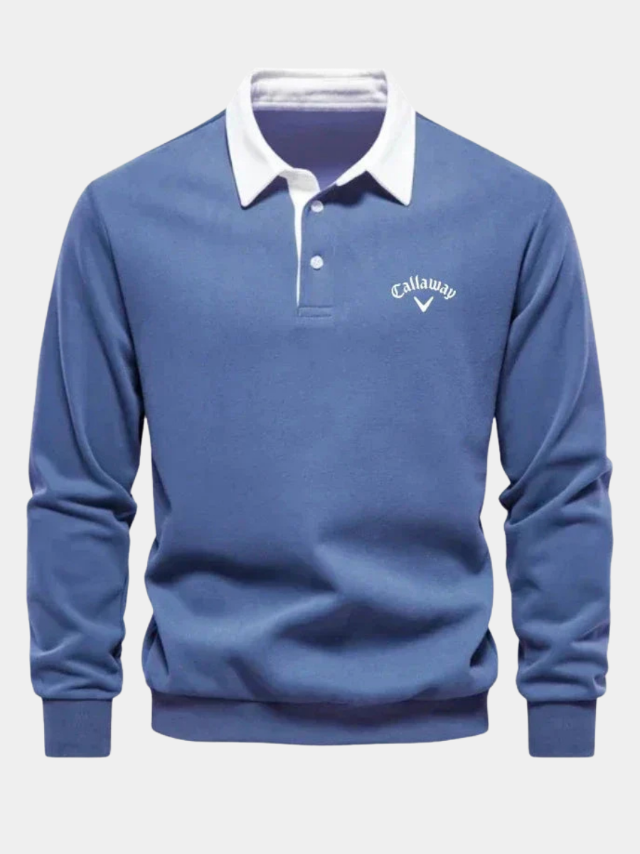 Maglione Polo lavorato a maglia con colletto a contrasto – Uomo