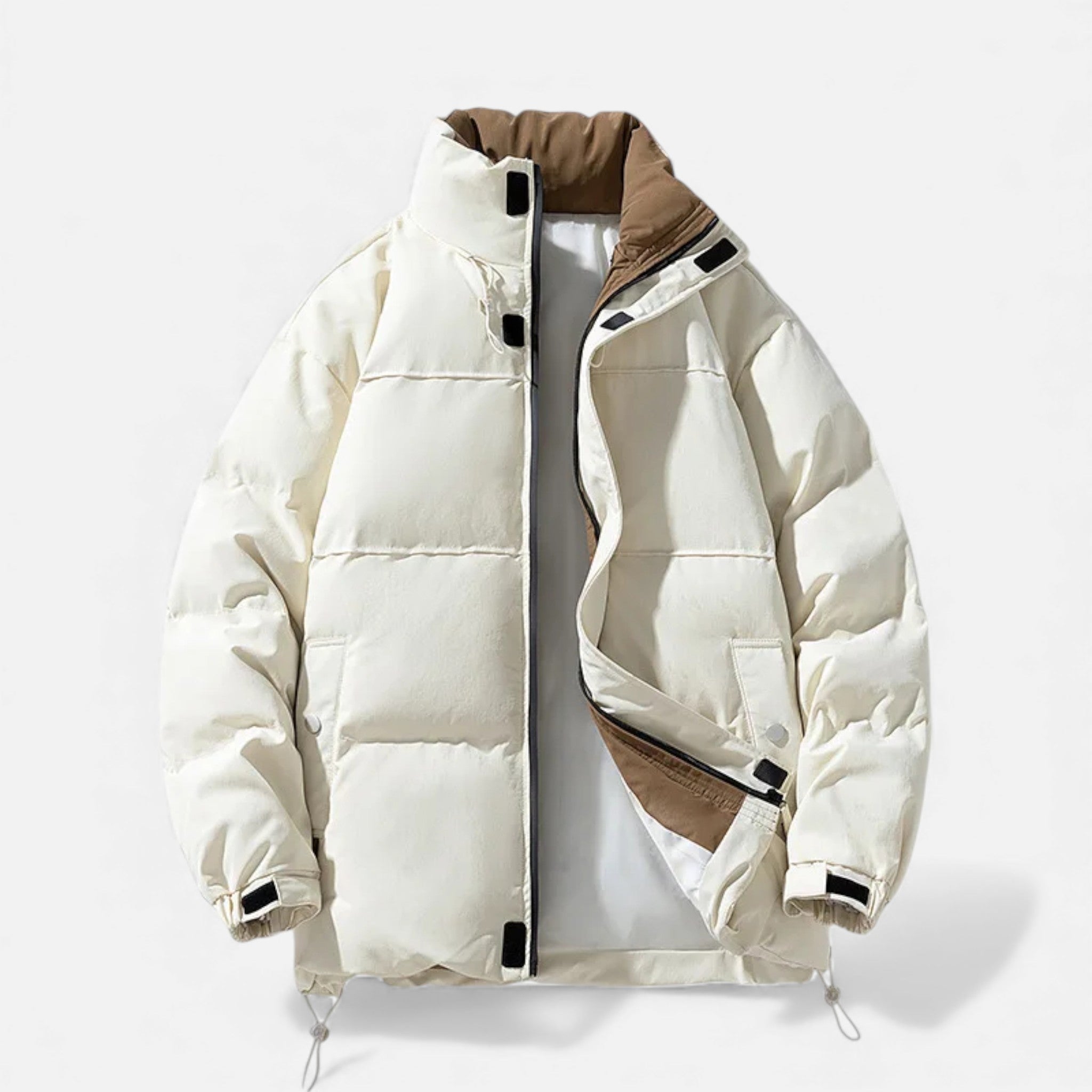 Men's Oversized Windproof Jacket with Stand Collar