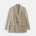 Blazer vintage de doble botonadura para mujer