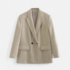 Blazer vintage de doble botonadura para mujer