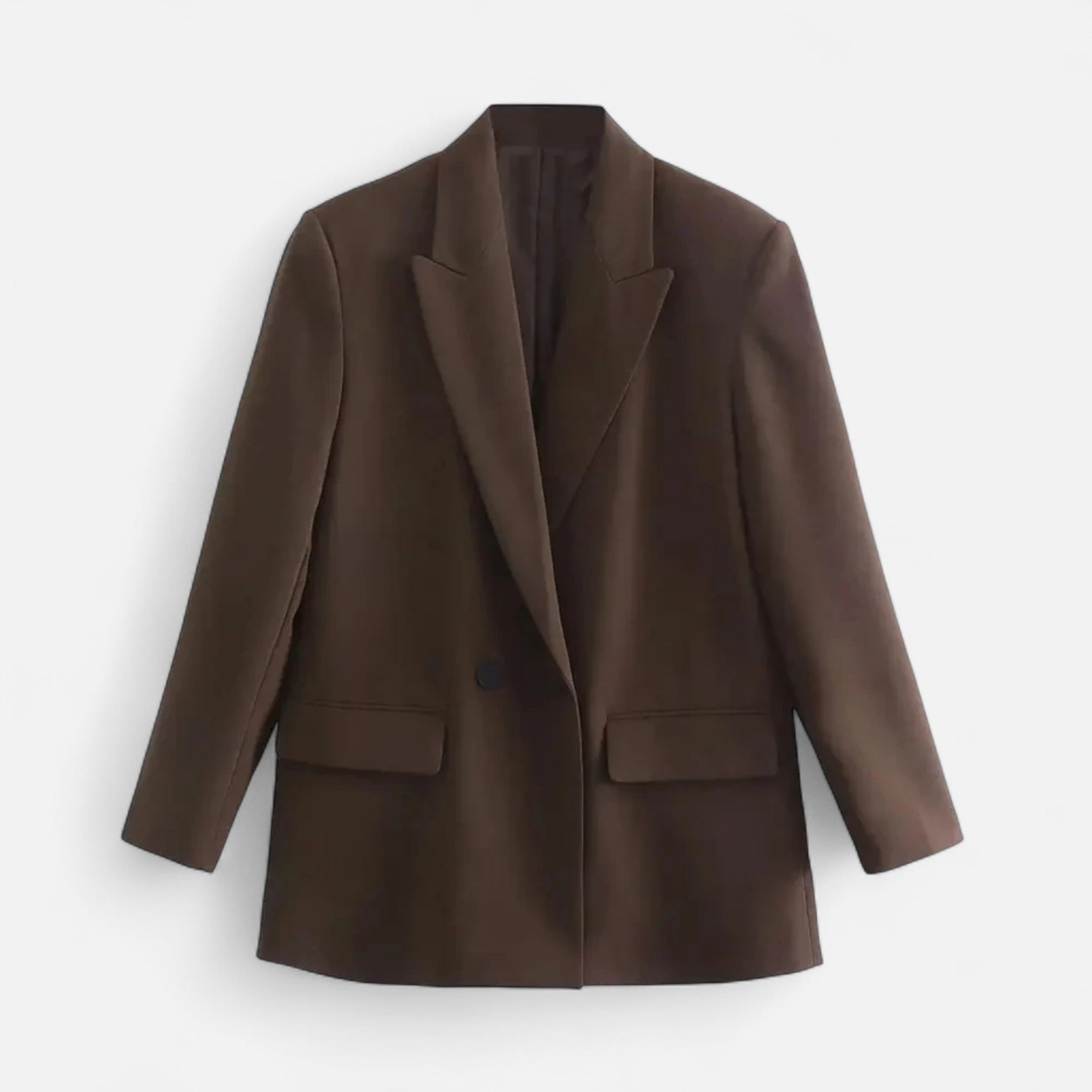 Women Double-Breasted Vintage Blazer Coat