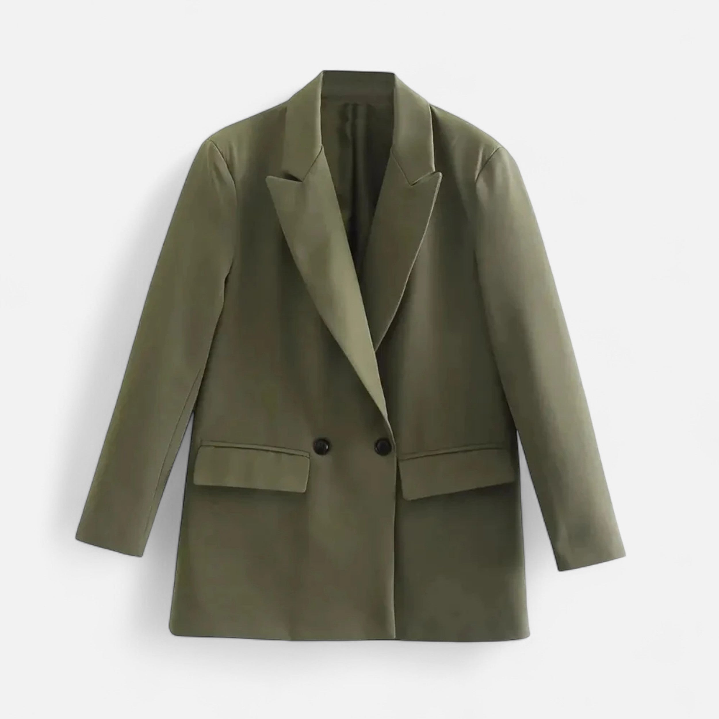Women Double-Breasted Vintage Blazer Coat