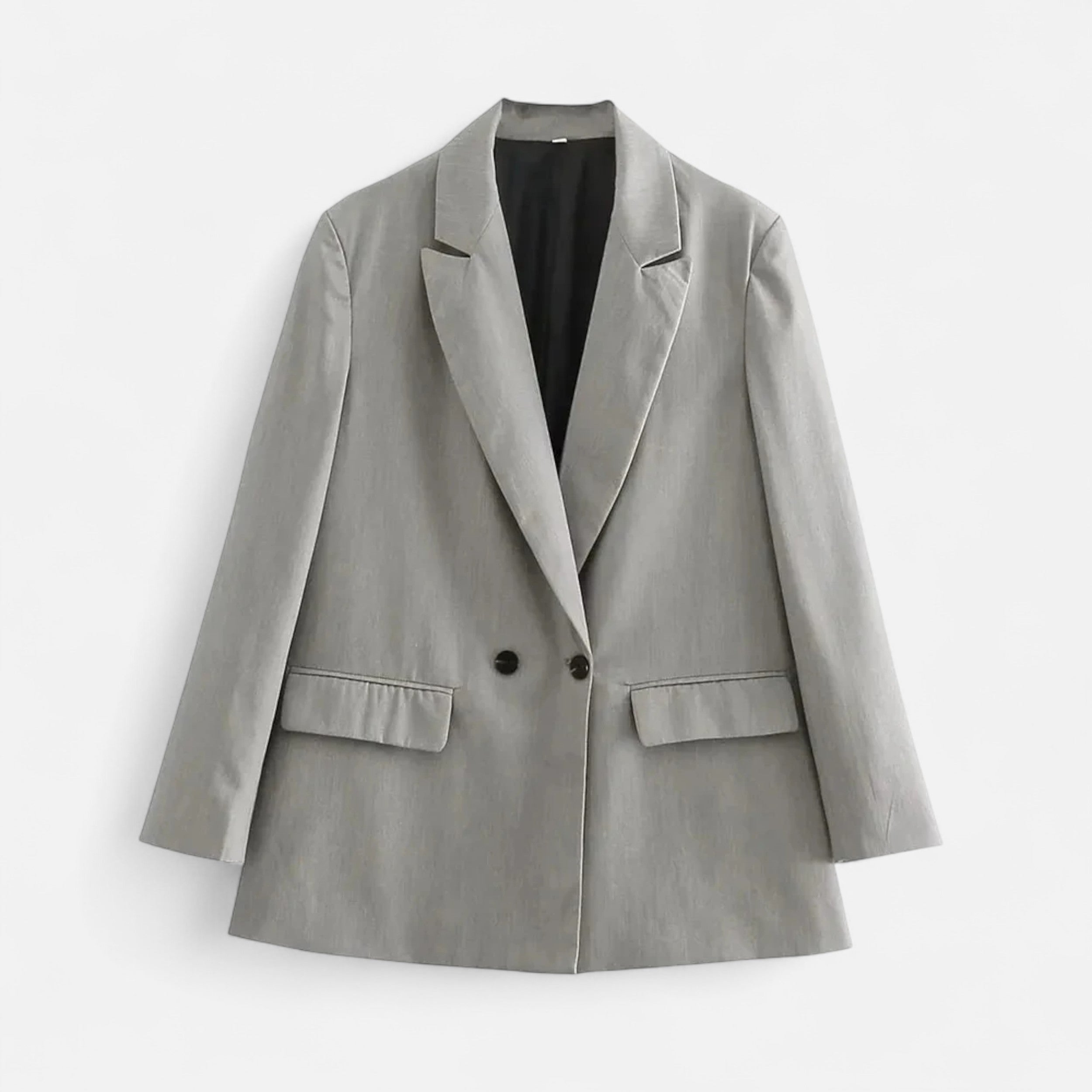 Women Double-Breasted Vintage Blazer Coat