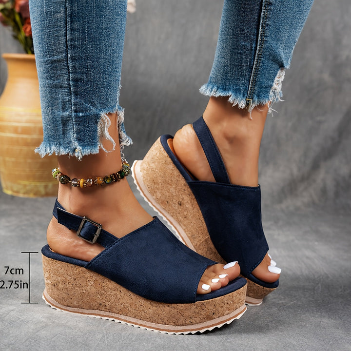 Platform Buckle Comfort Sandals