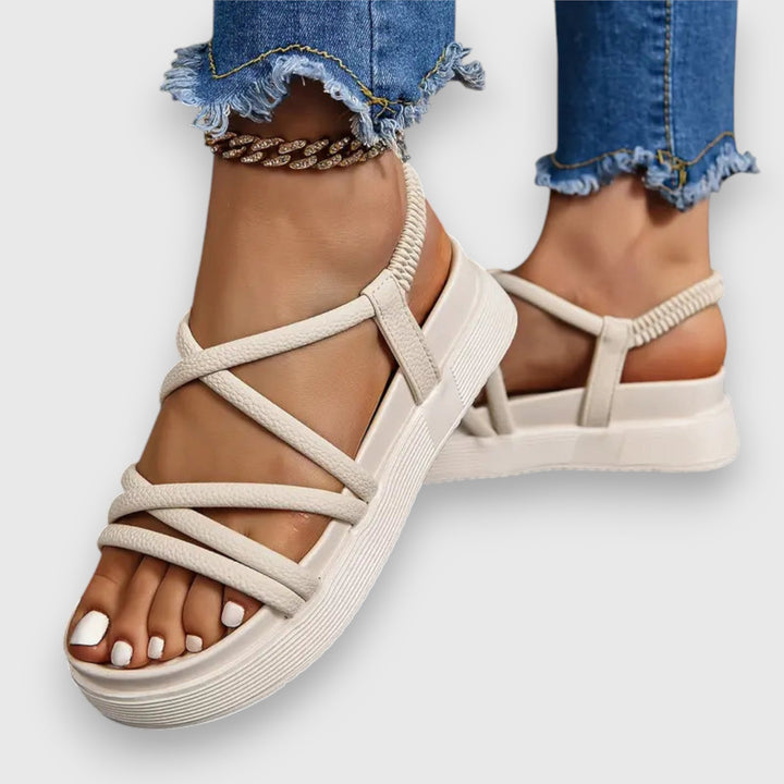 Sandalias relajadas de punta abierta