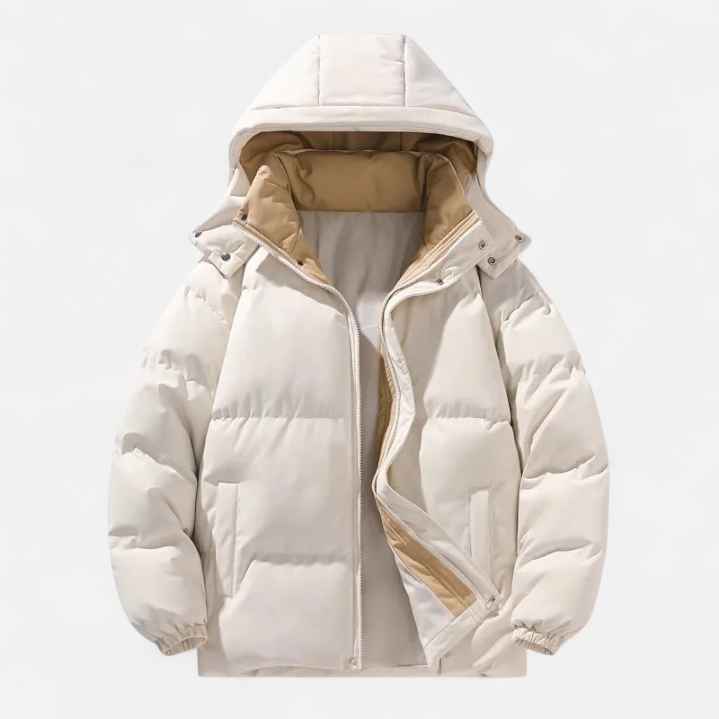 Chaqueta acolchada para hombre con capucha desmontable