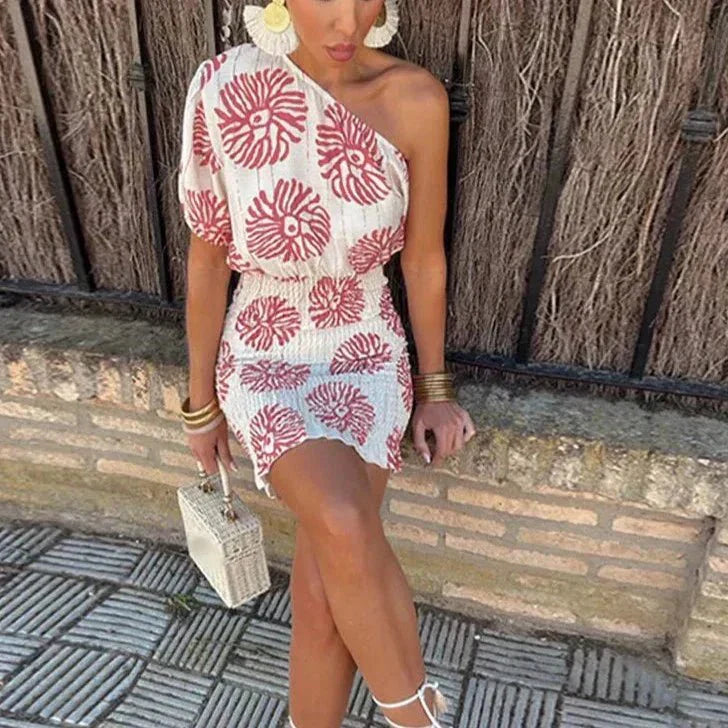 Evening Wedding Guest Mini Dress with Flowing Silhouette