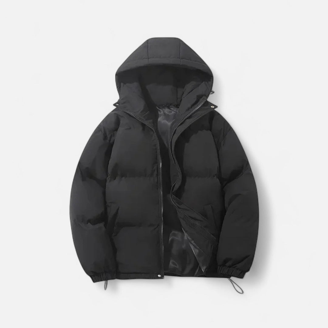 Chaqueta acolchada con capucha versátil para hombre y mujer para meses fríos