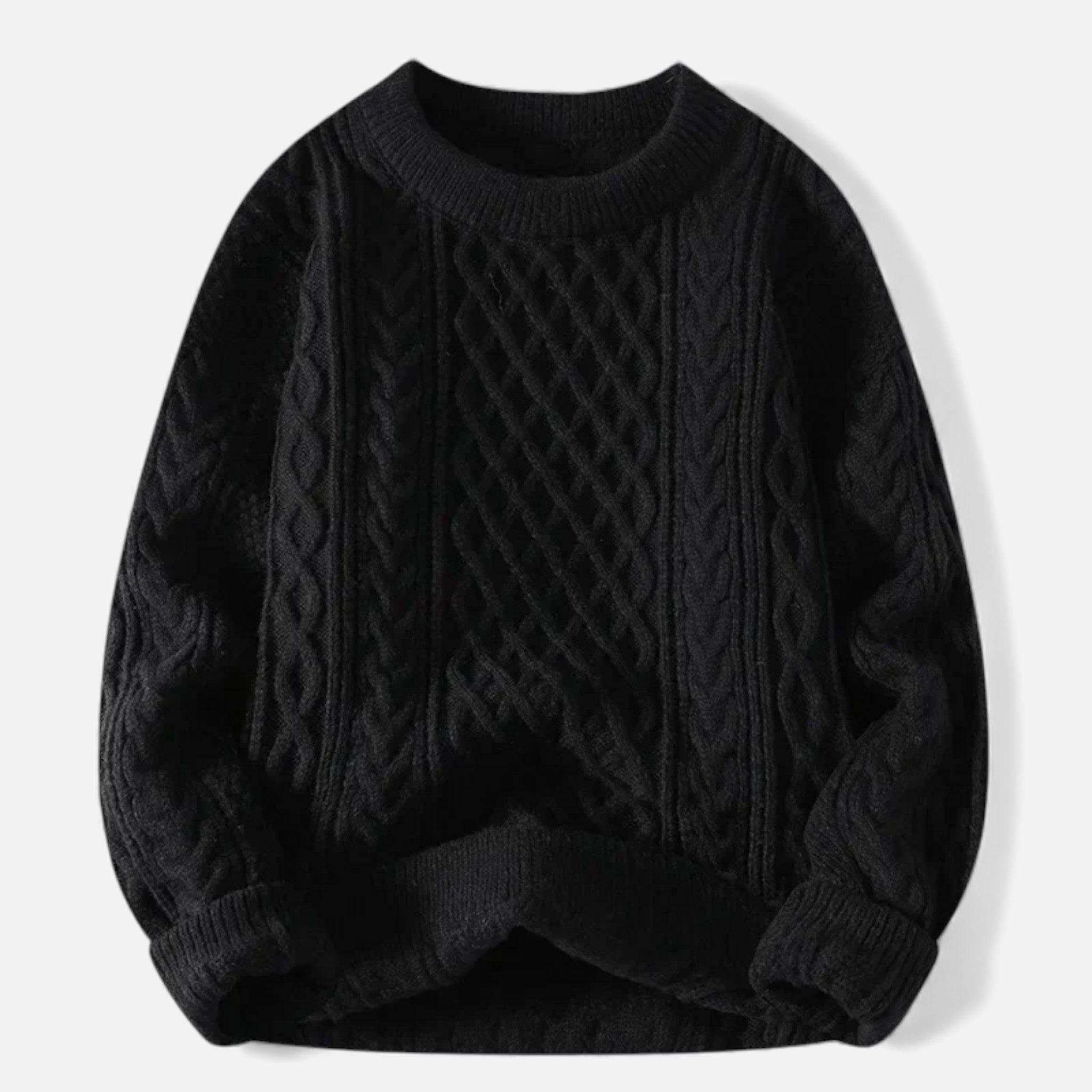 Women'S Slight-Stretch Knitted Cabled Sweater