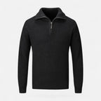 Maglione da uomo in misto lana con mezza cerniera