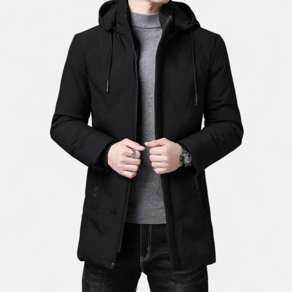 Parka con capucha para hombre de mezcla de algodón Heritage