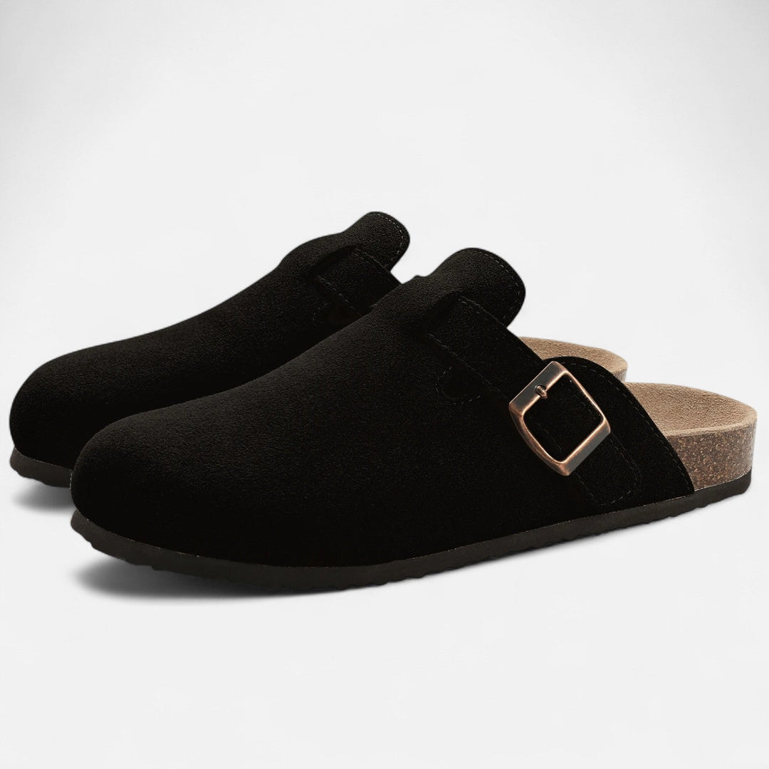 Zuecos de ante para hombre, modernos, para uso en casa, tipo mocasín sin cordones, ropa cómoda para estar en casa