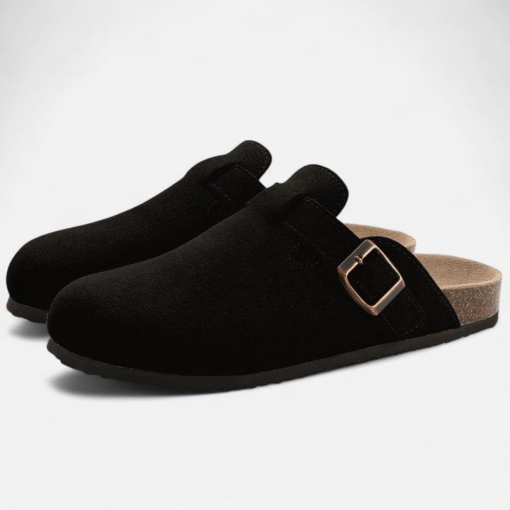 Zuecos de ante para hombre, modernos, para uso en casa, tipo mocasín sin cordones, ropa cómoda para estar en casa