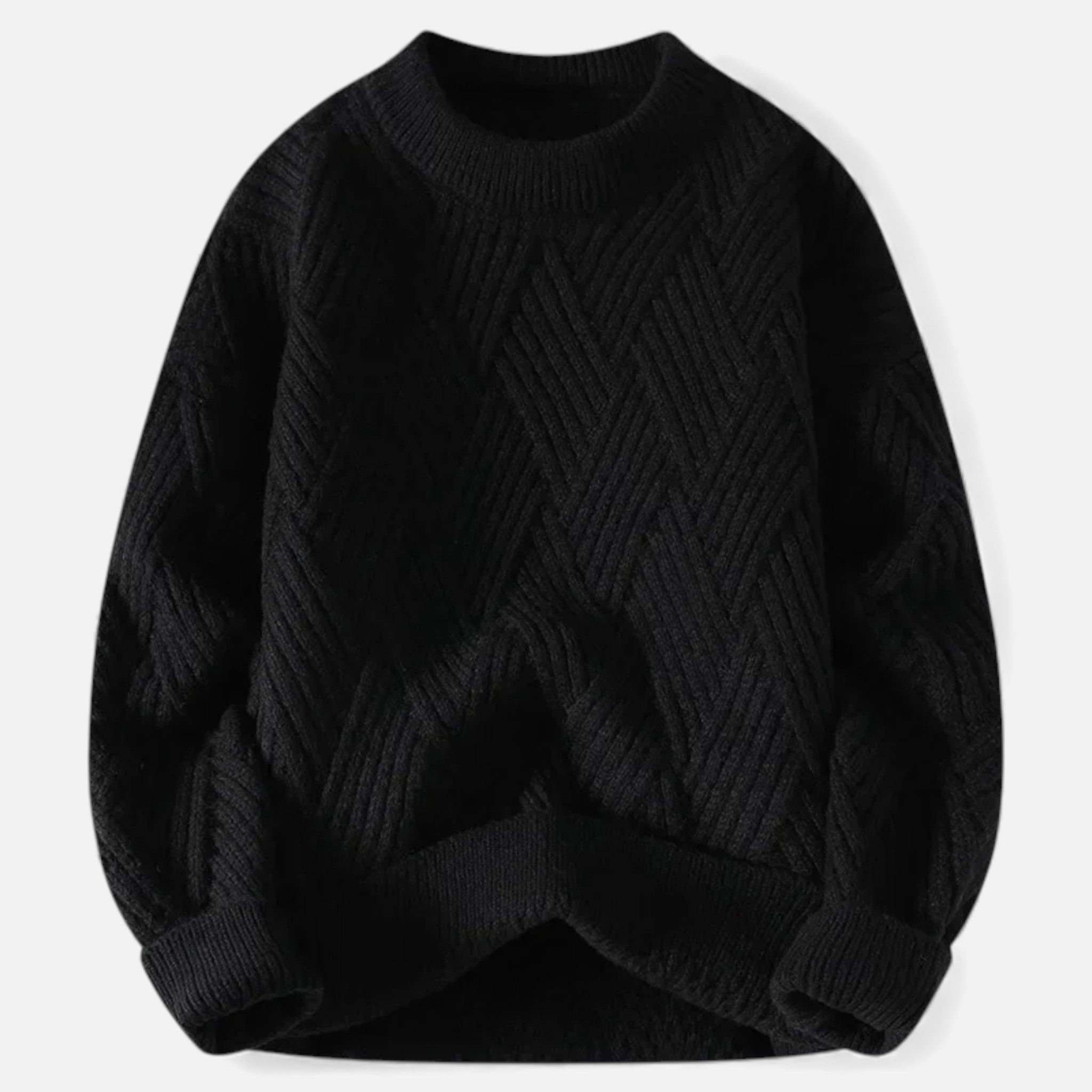 Women'S Slight-Stretch Knitted Cabled Sweater