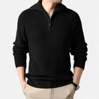 Maglione da uomo in misto lana con mezza cerniera