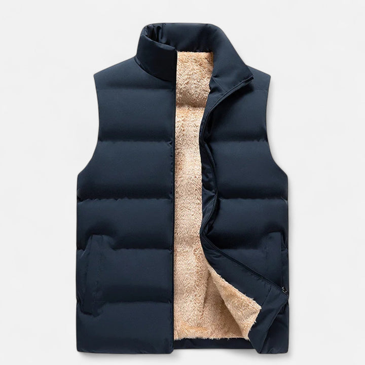 Men’s Practical Winter Vest with Loose Fit and Soft Fleece Lining