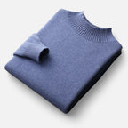 Maglione da uomo a collo alto in pura lana