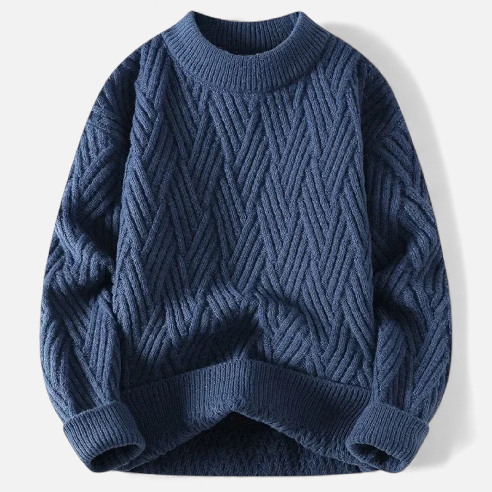 Women'S Slight-Stretch Knitted Cabled Sweater