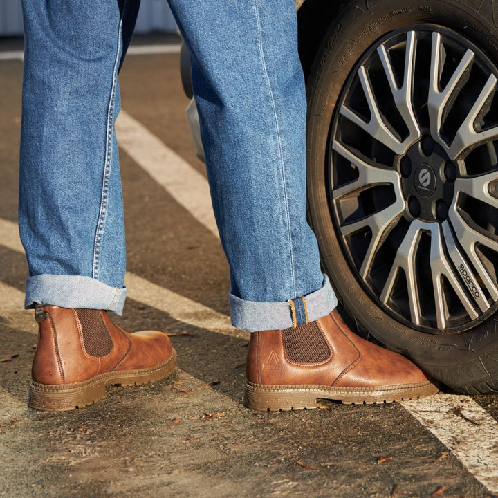 Łatwe do wsunięcia skórzane eleganckie męskie buty Chelsea