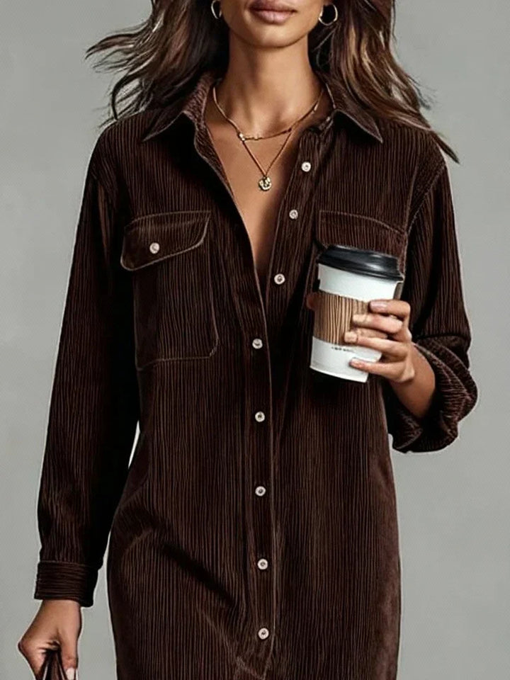 Chic Flared Hem Midi Dress