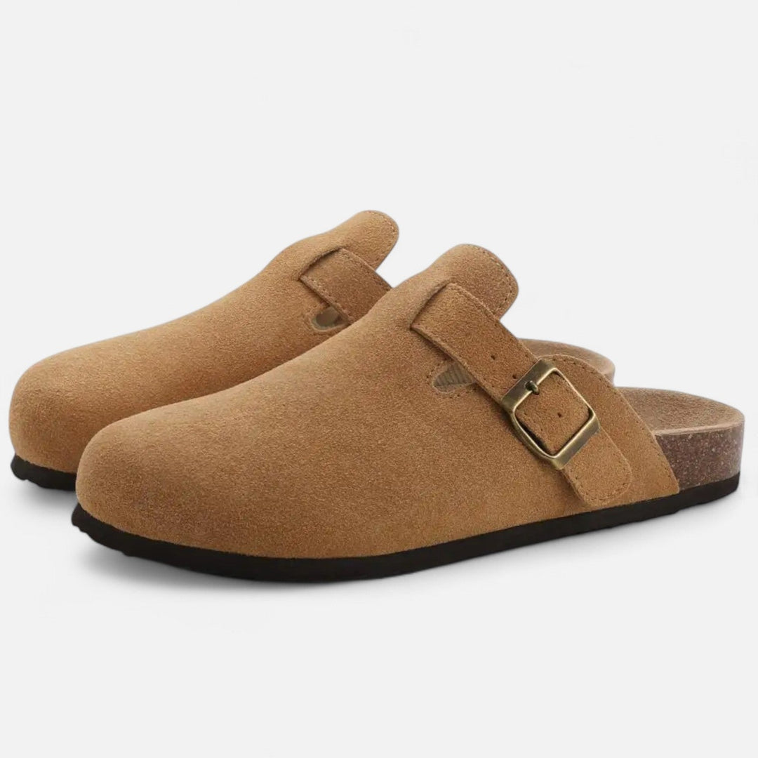 Zuecos de ante para hombre, modernos, para uso en casa, tipo mocasín sin cordones, ropa cómoda para estar en casa