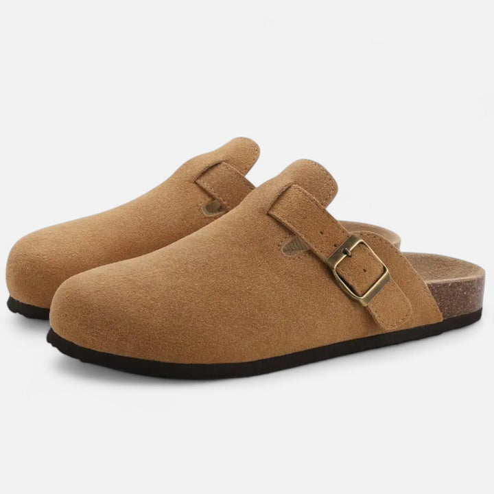 Zuecos de ante para hombre, modernos, para uso en casa, tipo mocasín sin cordones, ropa cómoda para estar en casa