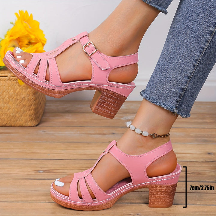 Cushioned Buckle Support Sandals