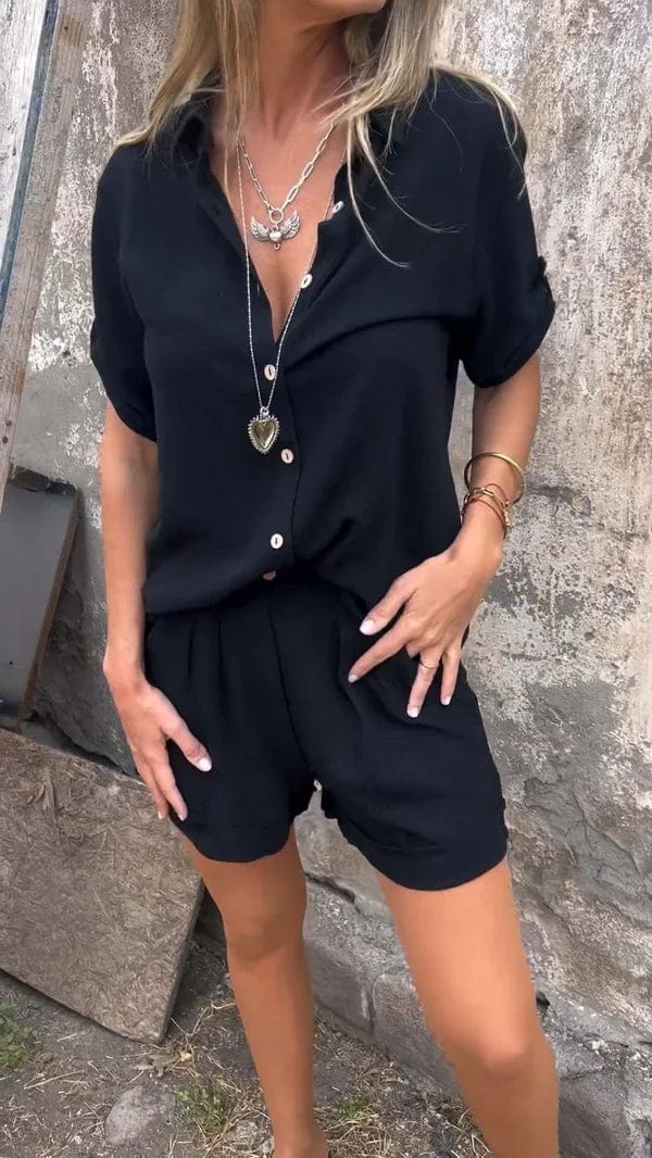 Conjunto de pantalones cortos y top frescos