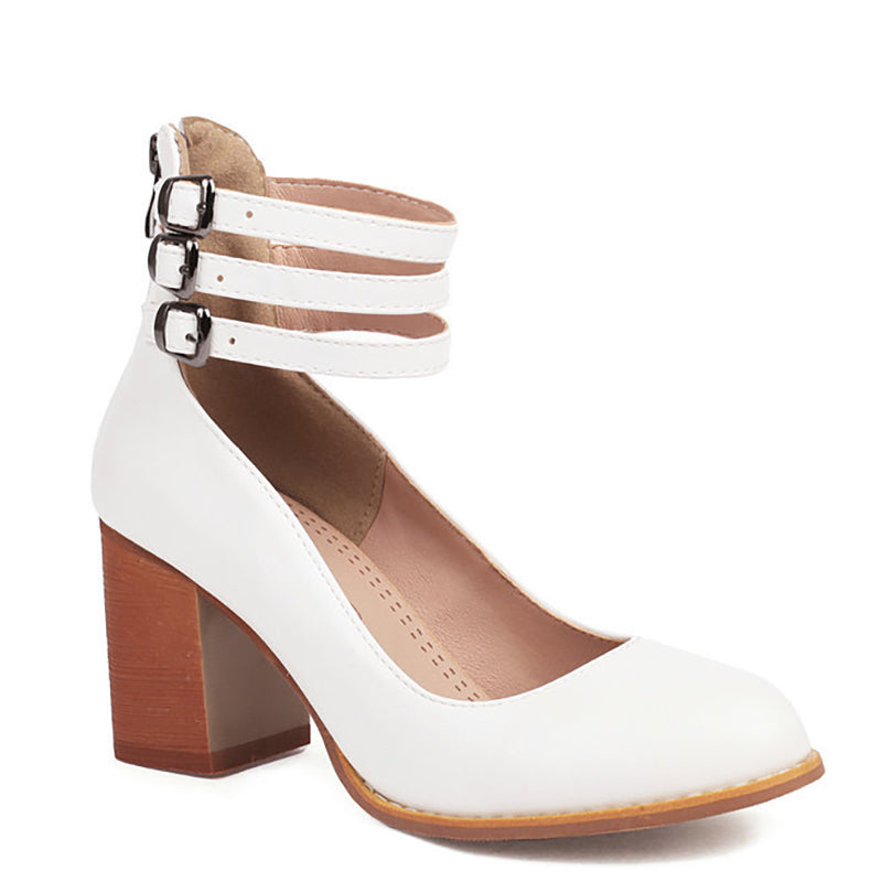 Ankle Strap Block Heel Sandals