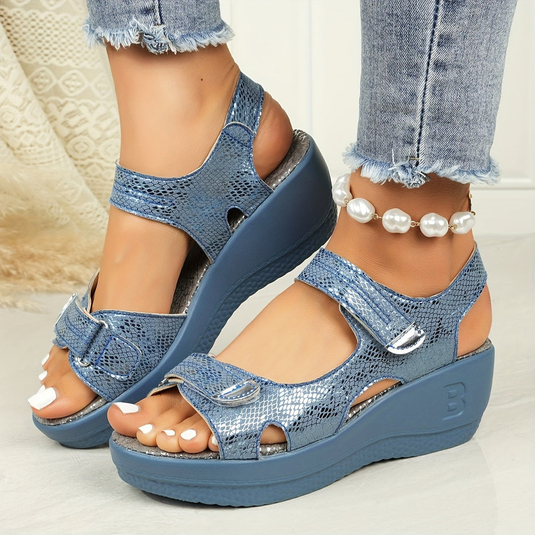 Adjustable Wedge Comfort Sandals