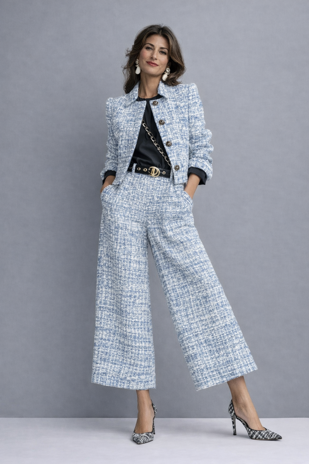 Sophisticated Tweed Two-Piece Set