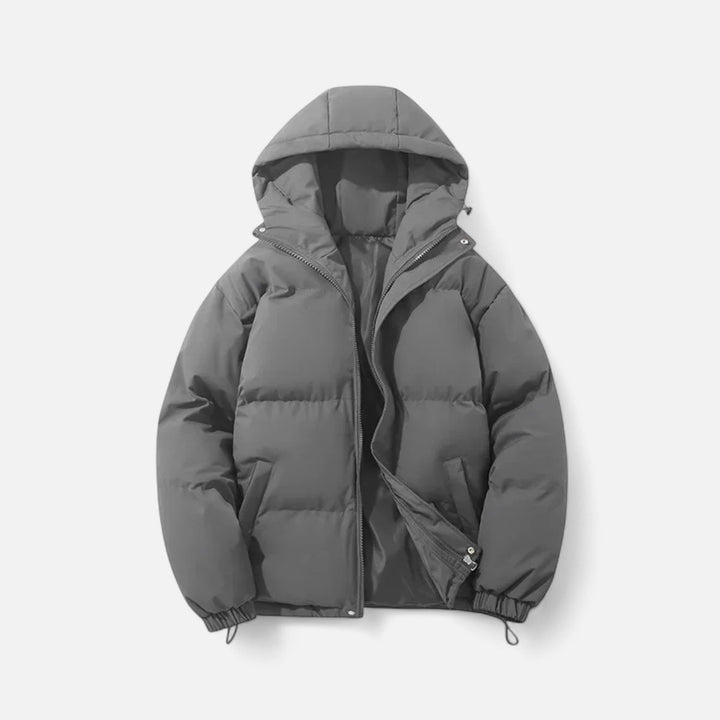 Chaqueta acolchada con capucha versátil para hombre y mujer para meses fríos