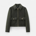 Chaqueta de invierno elegante para mujer con cremallera