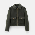 Chaqueta de invierno elegante para mujer con cremallera