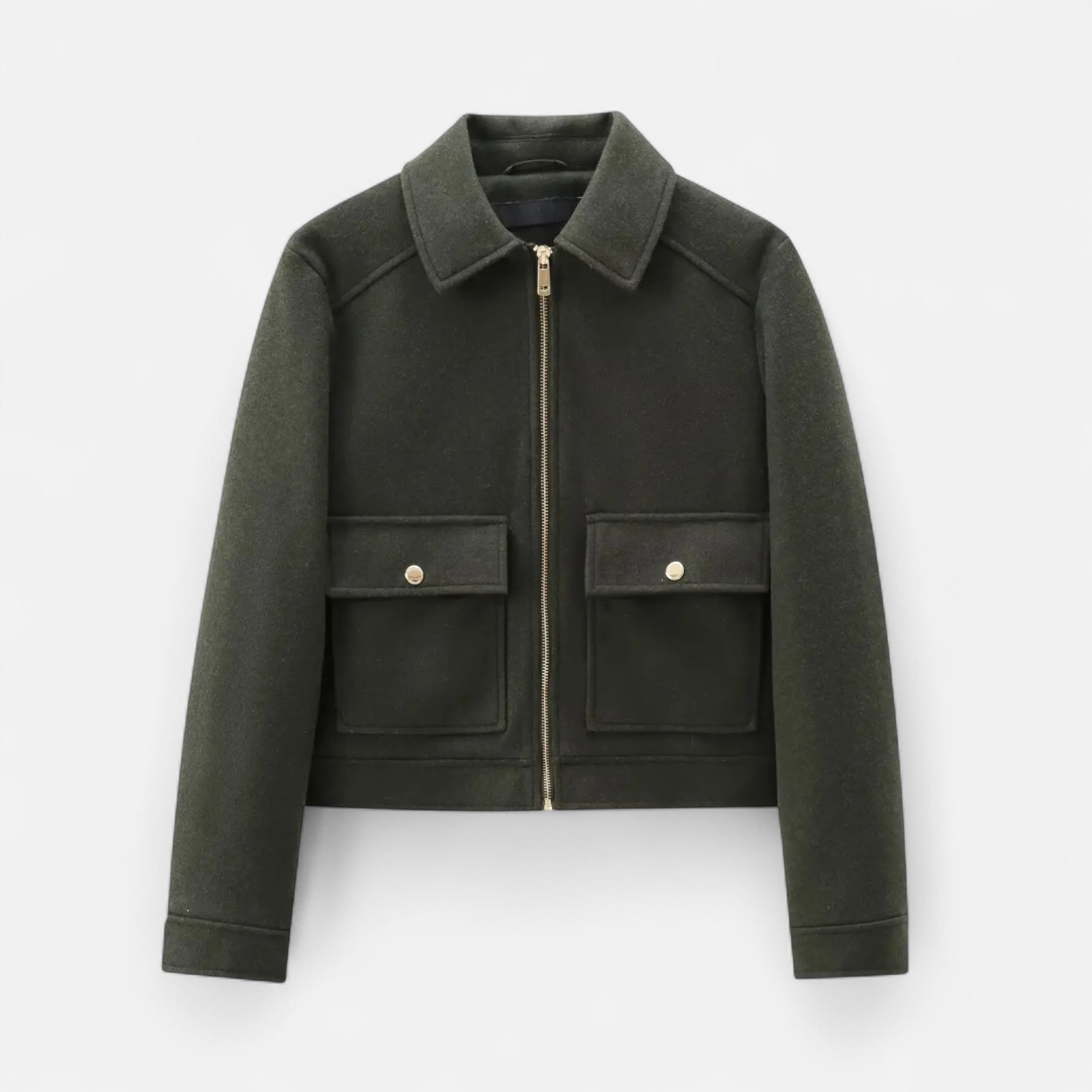 Chaqueta de invierno elegante para mujer con cremallera