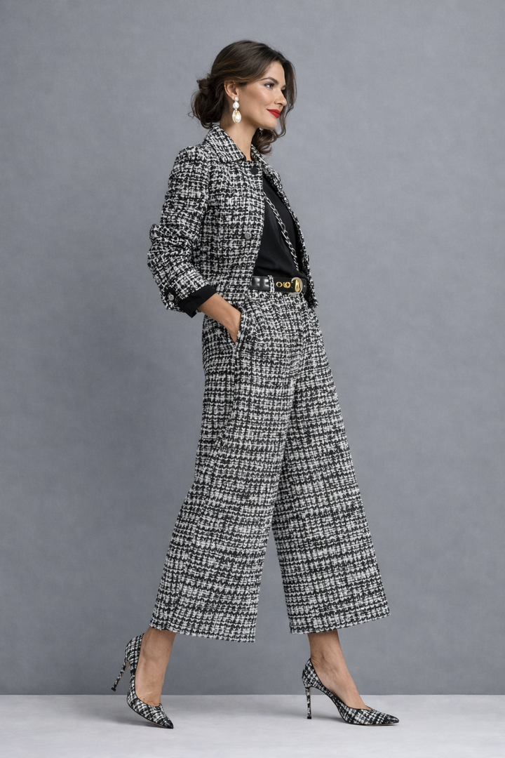 Sophisticated Tweed Two-Piece Set