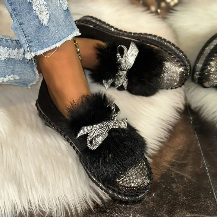 Crystal Bow Loafers