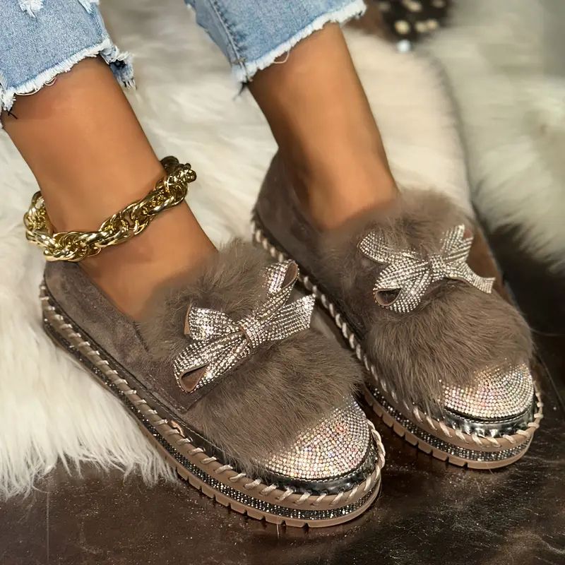 Crystal Bow Loafers