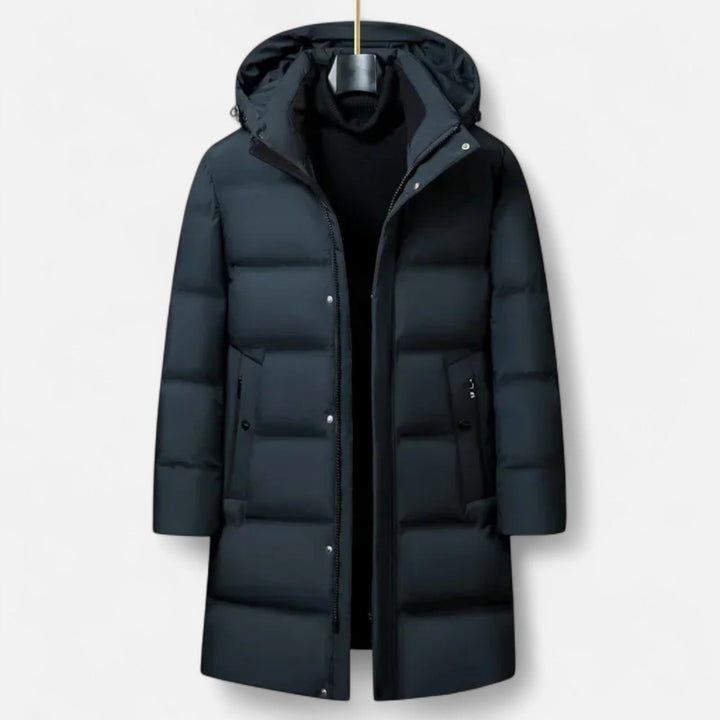 Men’s Elegant Warm Down Parka Hooded Insulated Jacket