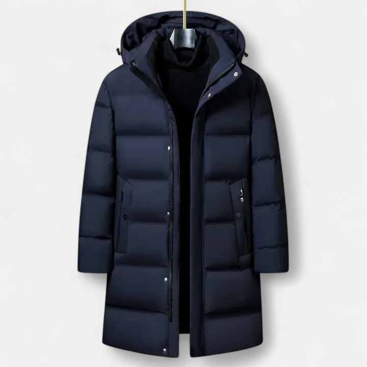 Men’s Elegant Warm Down Parka Hooded Insulated Jacket
