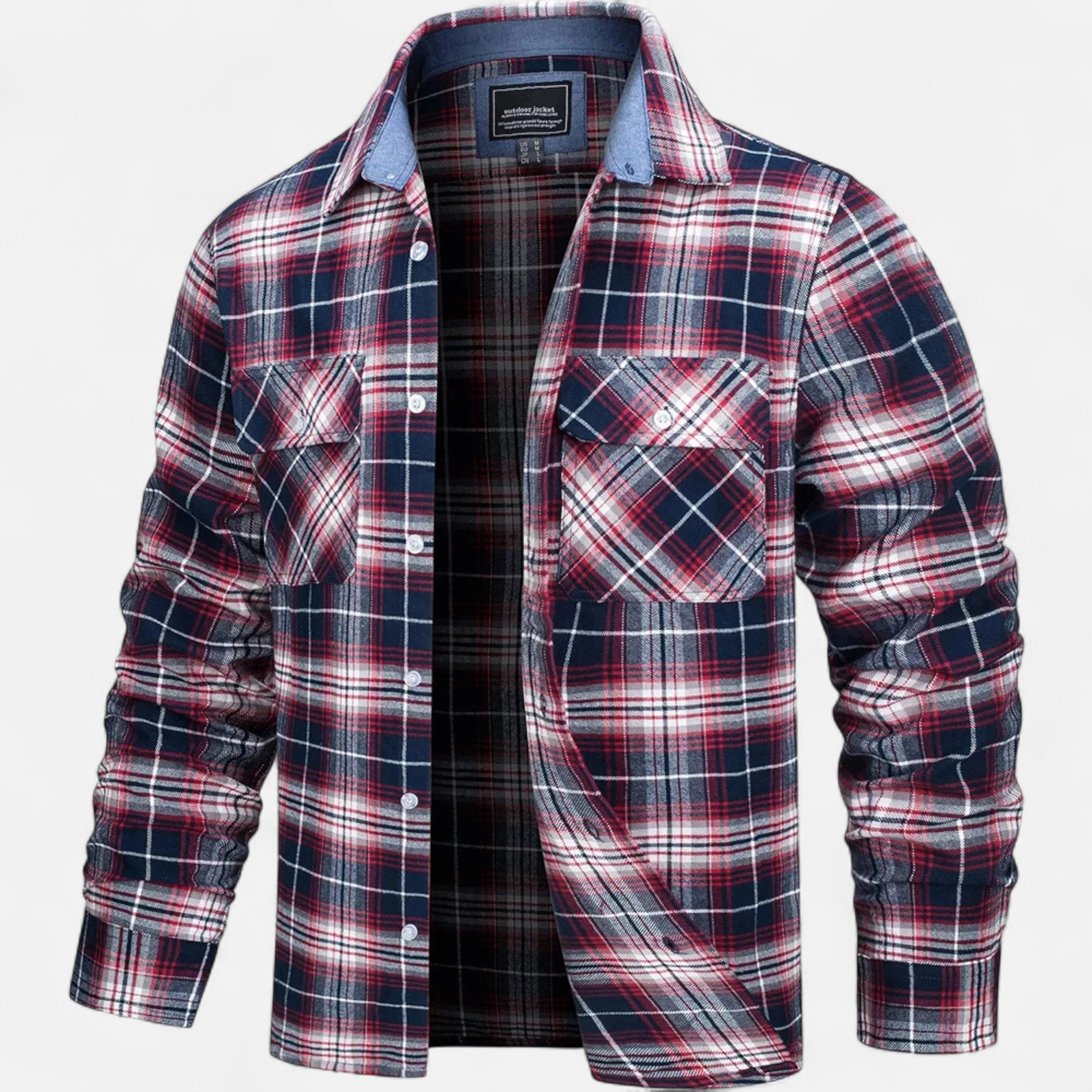 Men's Oversized Lightweight Flannel Shirt Jacket