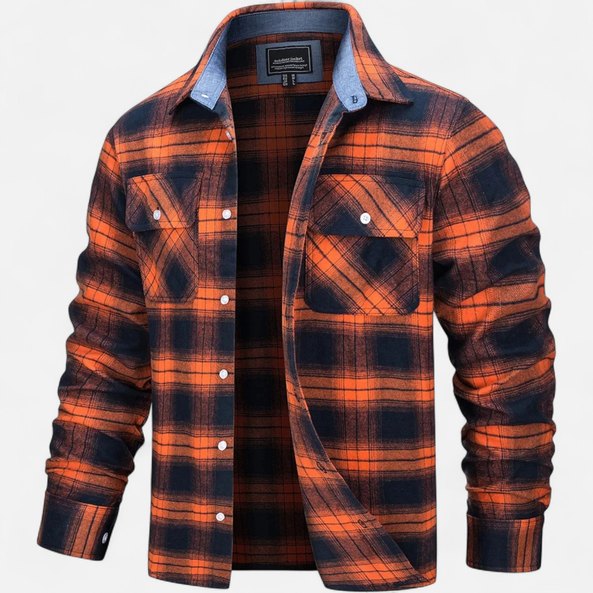 Men's Oversized Lightweight Flannel Shirt Jacket